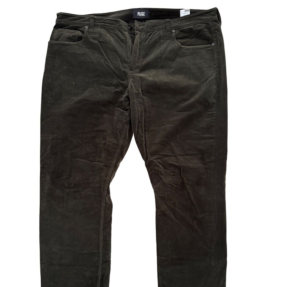 PAIGE Men's Dark Brown Corduroy Pants